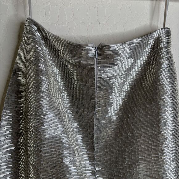 STAUD Bead Embellished Silver Skirt Set - Picture 14 of 16